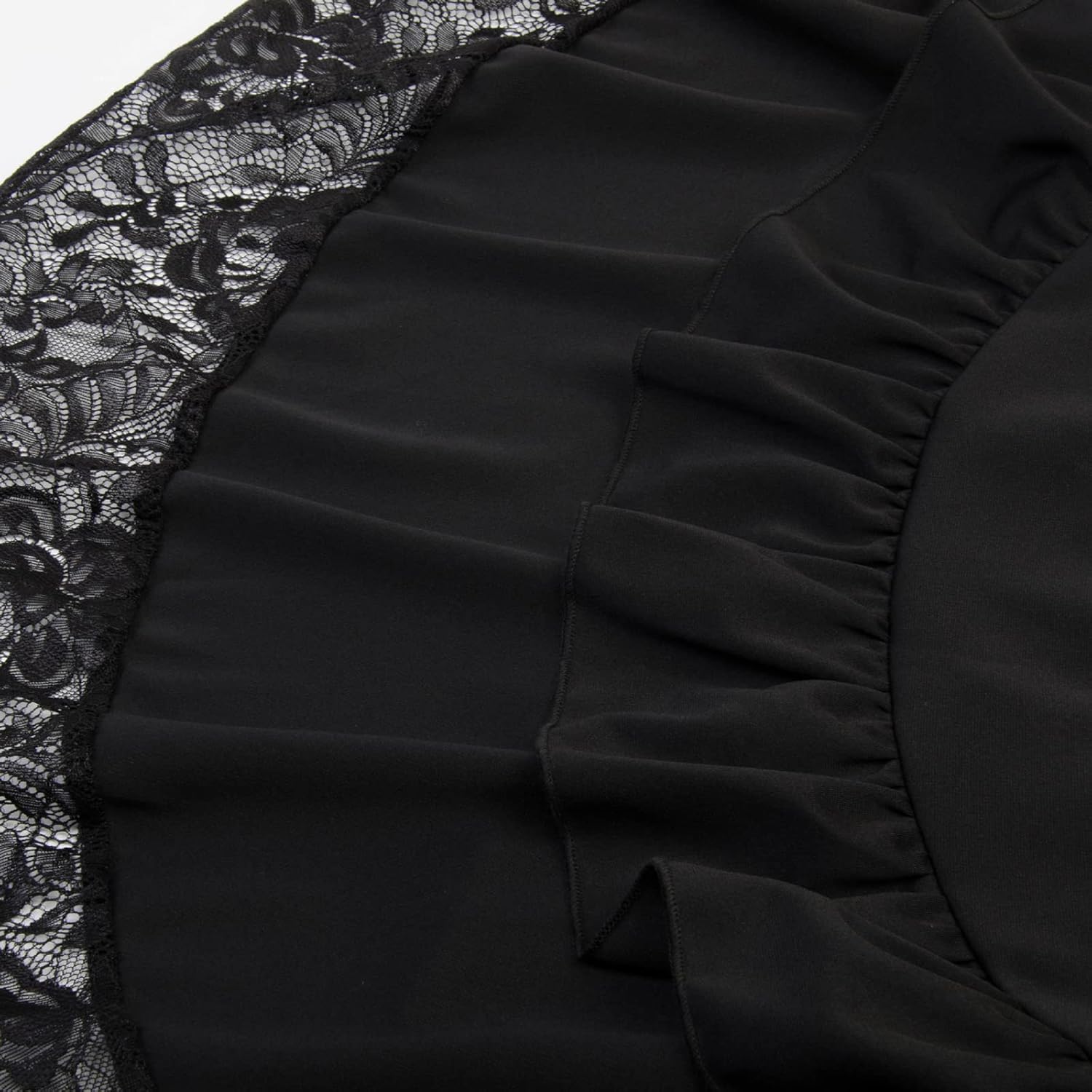 Womens Victorian Gothic High Low Skirt Steampunk Pirate Skirts Retro Ruffles Lace Viking Costume Skirt - Image 4