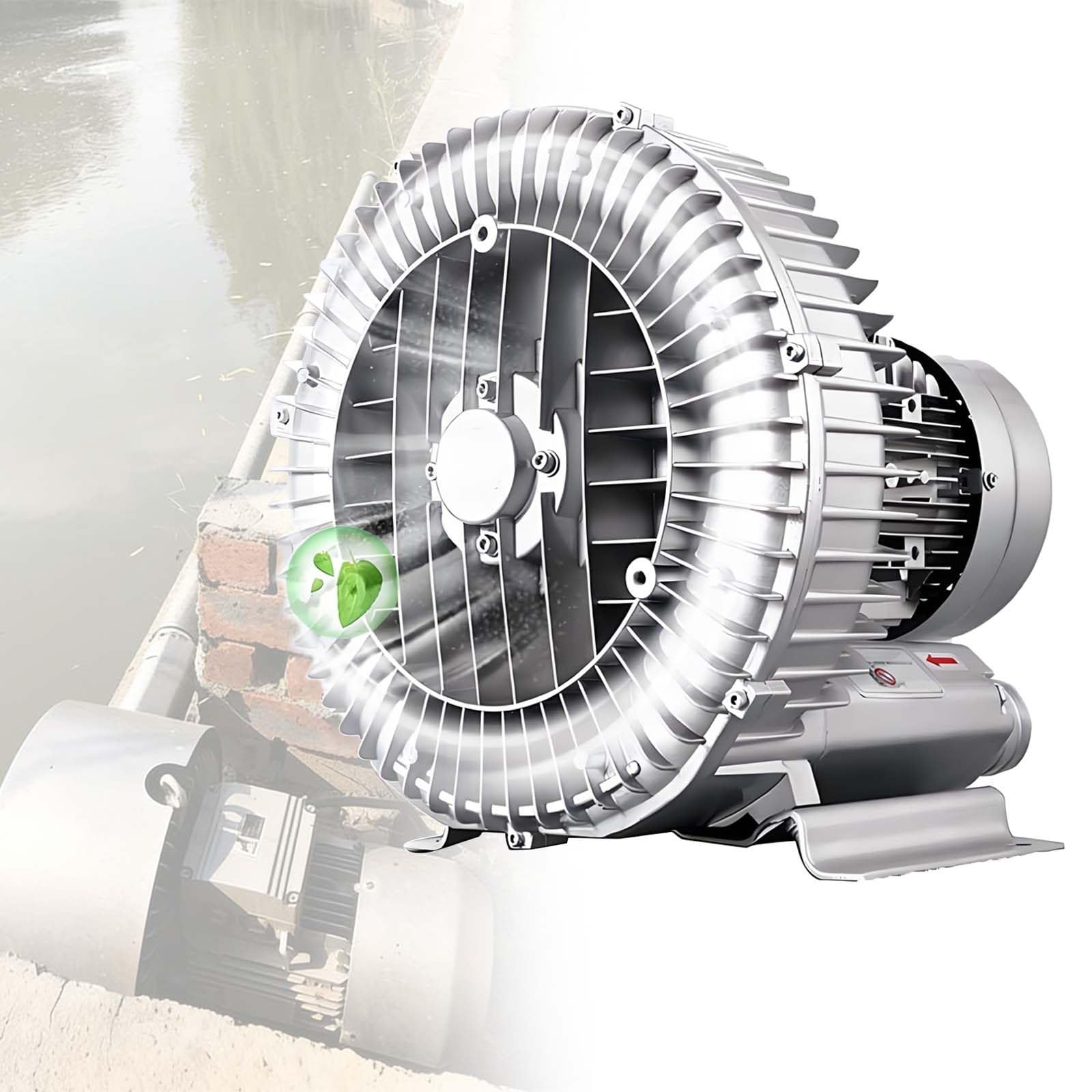 Bomba de aire de 90 W para oxigenación de acuarios, aireación de estanques, tratamiento de aguas residuales y ventilación, soplador industrial de doble propósito y bomba de succión