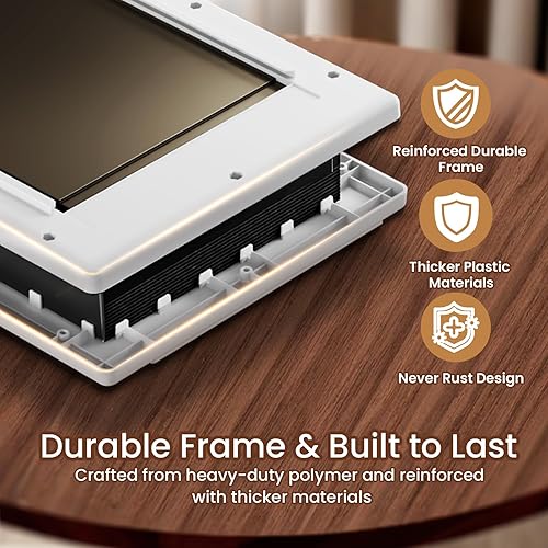 Miniatura 2 de Puerta para Perros Sin Óxido con Marco de Plástico Duradero, Puerta para Perros Mediana para Puertas Interiores y Exteriores, Puerta para Perros con