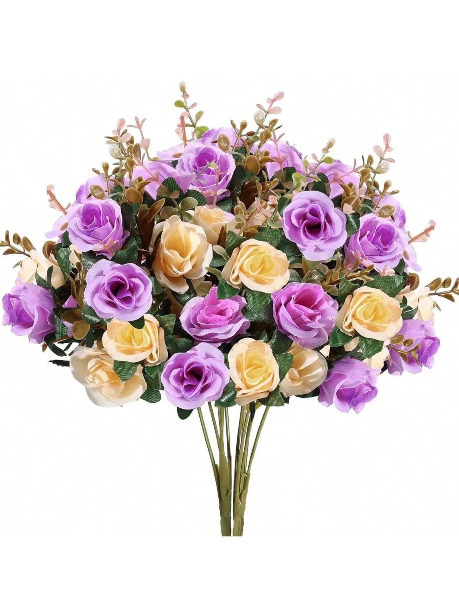 Roses en soie fleurs artificielles pour décoration table mariage et jardin
