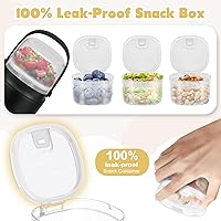 Vista 2 de Termo de sopa de 14 onzas para comida caliente con contenedor de aperitivos de 7 onzas, contenedor de almuerzo aislado a prueba de fugas para niños