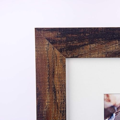 Vista 125 de Scholartree - Marco de fotos rústico de madera para mesa o montaje en pared. Beige,Negro,Marrón,Gris,2-Blanco,Azul,Marrón claro,Marrón