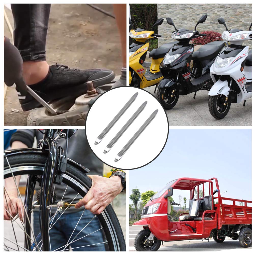 OctBird 3 Pezzi Leva per Pneumatici, 30 cm Leve Smontagomme Moto, Cacciagomme Super Resistente Spessore 6mm, Leve per Pneumatici in Acciaio per Moto Bicicletta Auto Scooter (Argento)