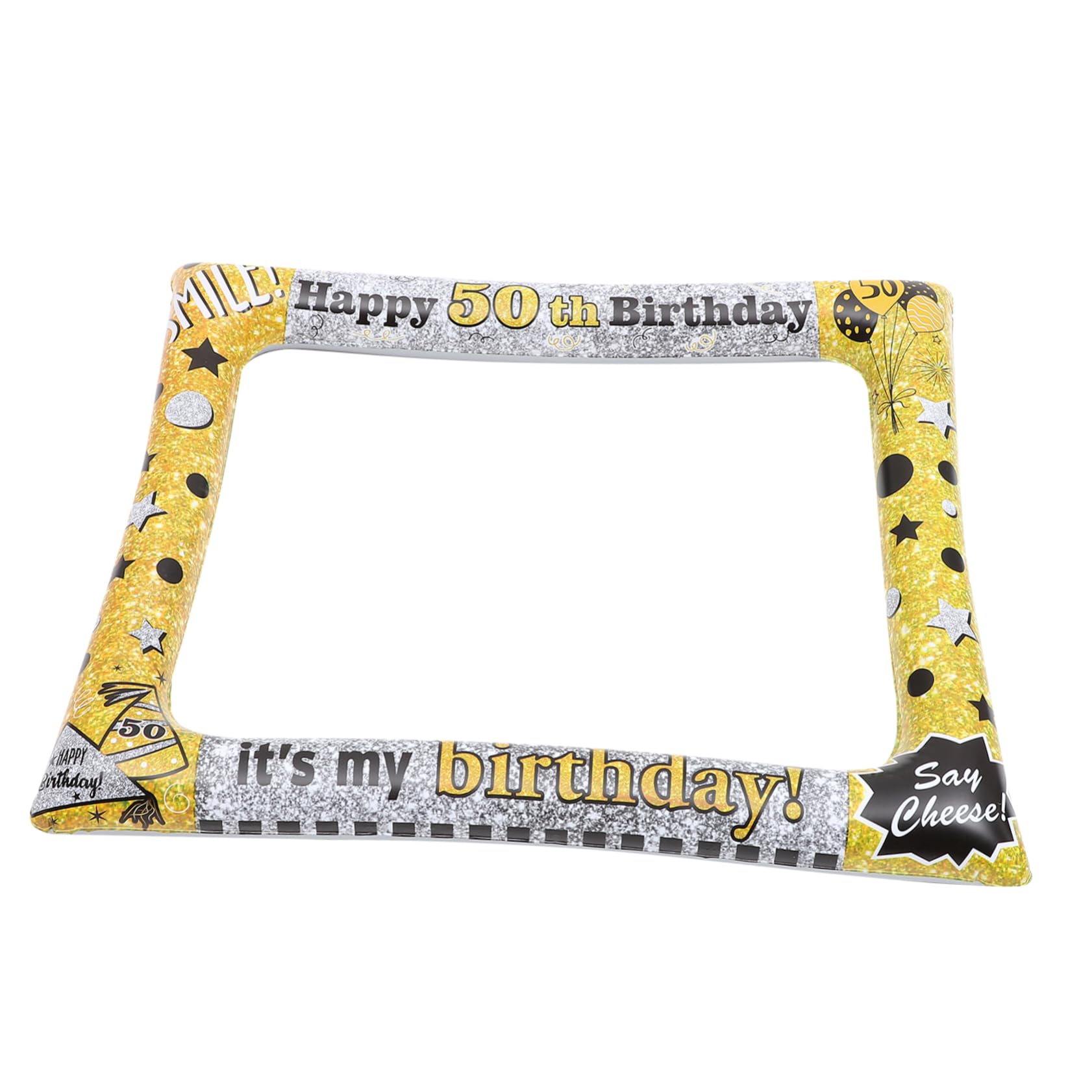 PRETYZOOM 3 Pz cornice per foto gonfiabile di compleanno accessori per feste Oggetti di scena per la festa di compleanno fai esplodere la cornice per foto Favore del partito Foto Prop pvc