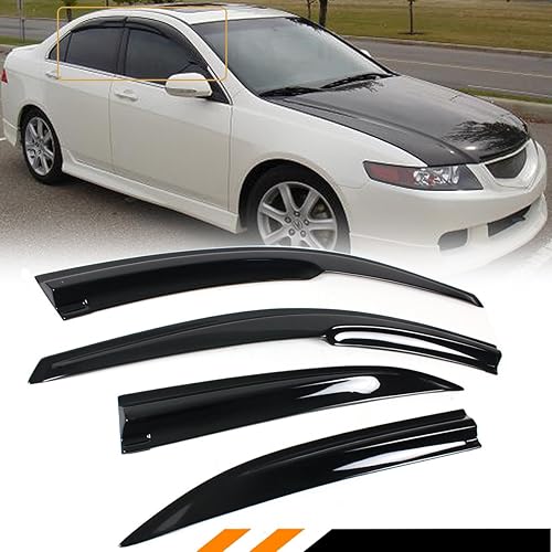Cuztom Tuning Se adapta a Acura TSX CL8 Euro-R JDM 3D ondulado estilo ventana deflector protector de lluvia 2004-2008