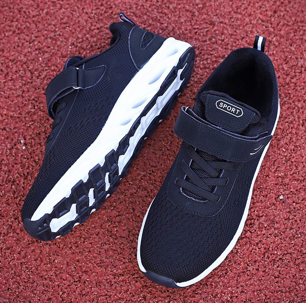 Zapatos Invierno Mujer Transpirables Ligero Cómodo Cálido Forradas Nieve Antideslizante Moda Pareja Zapatillas Deportivas Negro 40 EU
