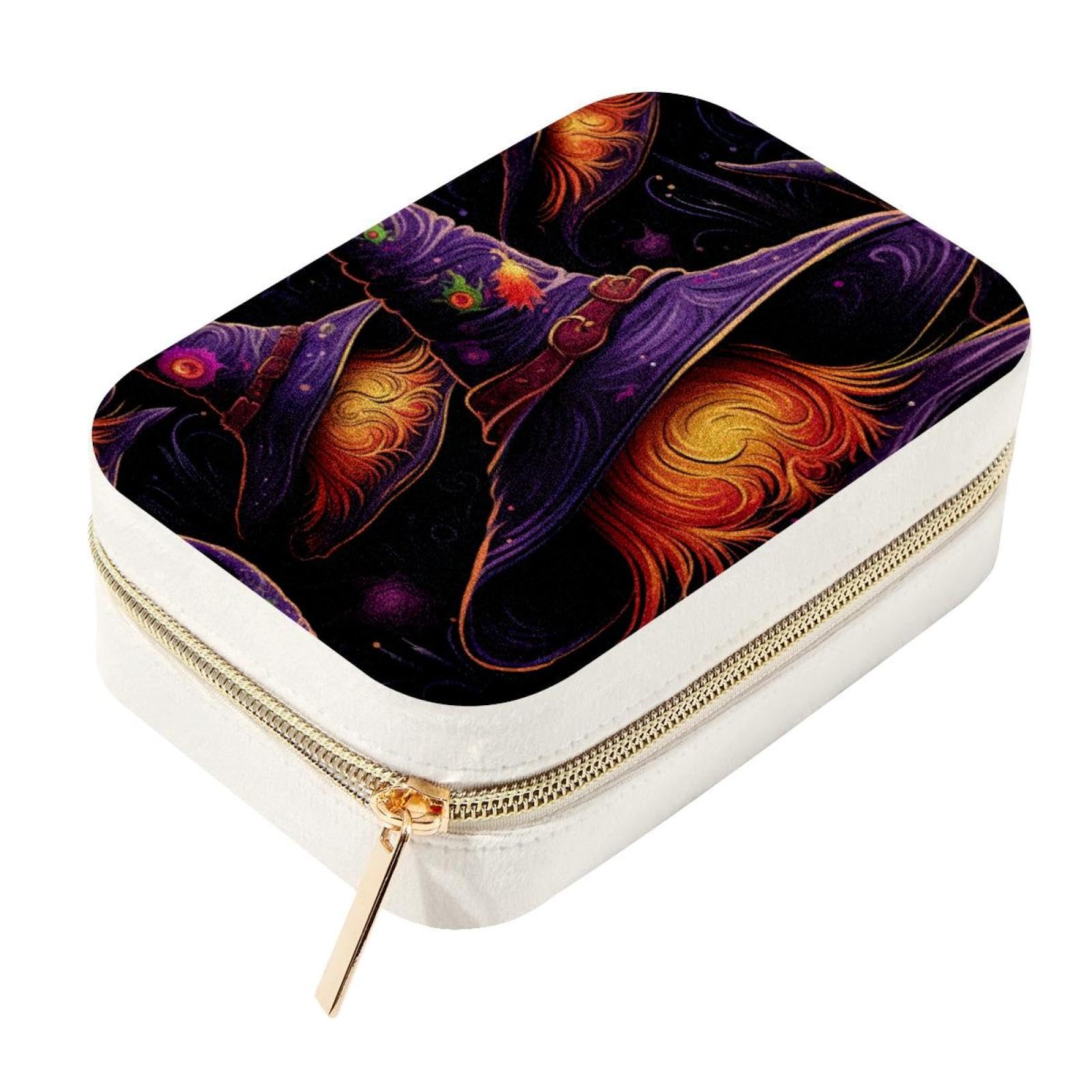 Joyero de viaje de terciopelo organizador portátil para anillos aretes collares y pulseras