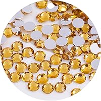 Vista 20 de 4500 diamantes de imitación SS6 de 0.079 in con parte trasera plana para uñas, manualidades, gemas redondas con purpurina y cristales para bricolaje