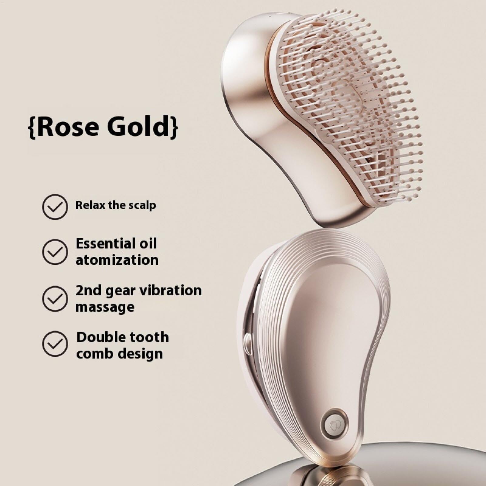 Cepillo a Vapor para Cabello Nebulización Vibrante Aplicador Estimulador De