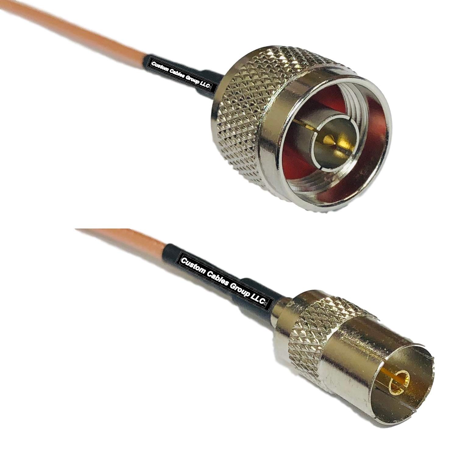 1 feet RG316 N Male to DVB TV Pal Female RF Pigtail Coaxial Cable