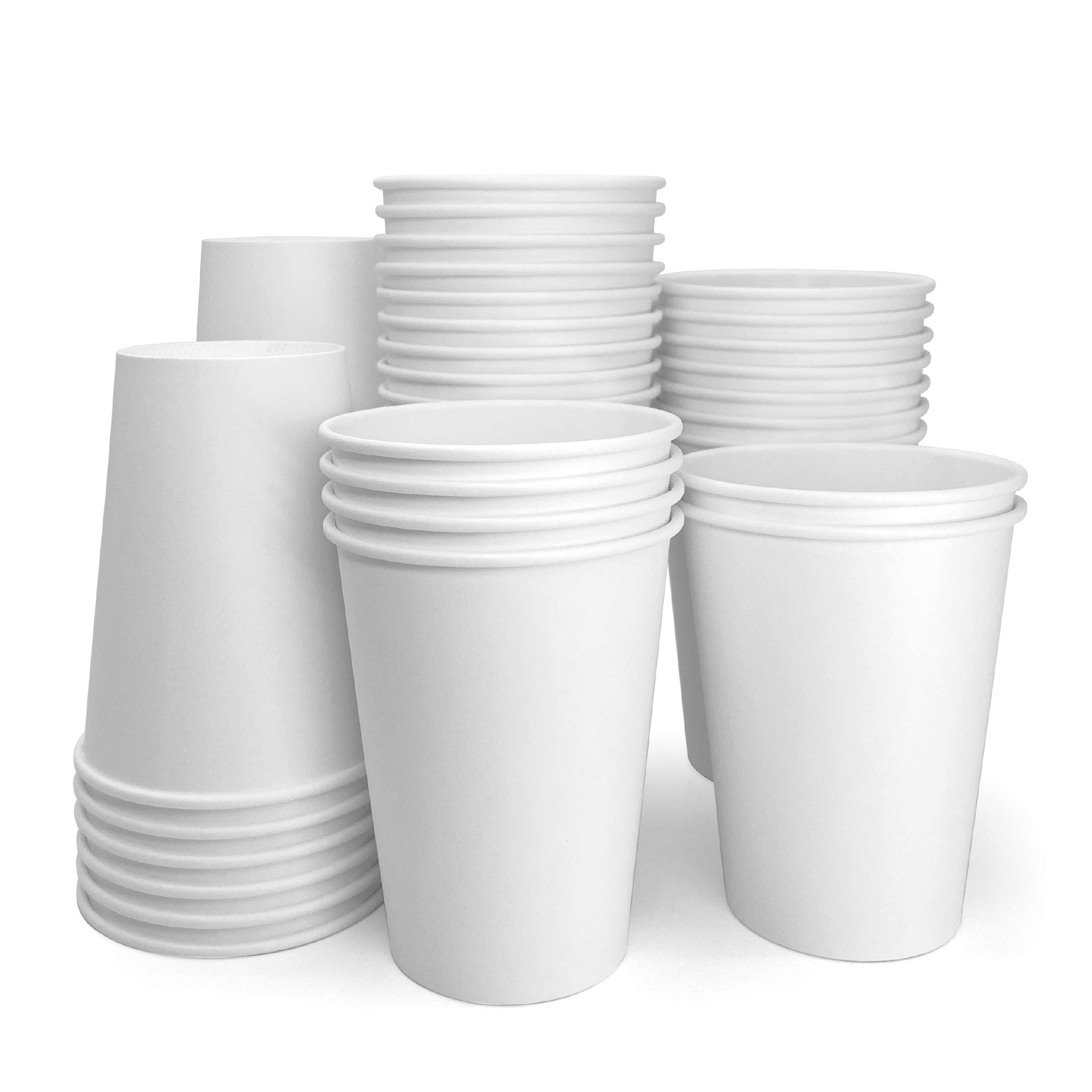 Buy [12 oz, 50Count, PLA White] Papernain Compostable Hot Paper Disposable Cups Online at