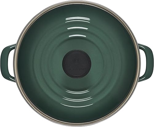 Miniatura 3 de Le Creuset Olla esmaltada en acero, 8 cuartos de galón, verde azulado profundo