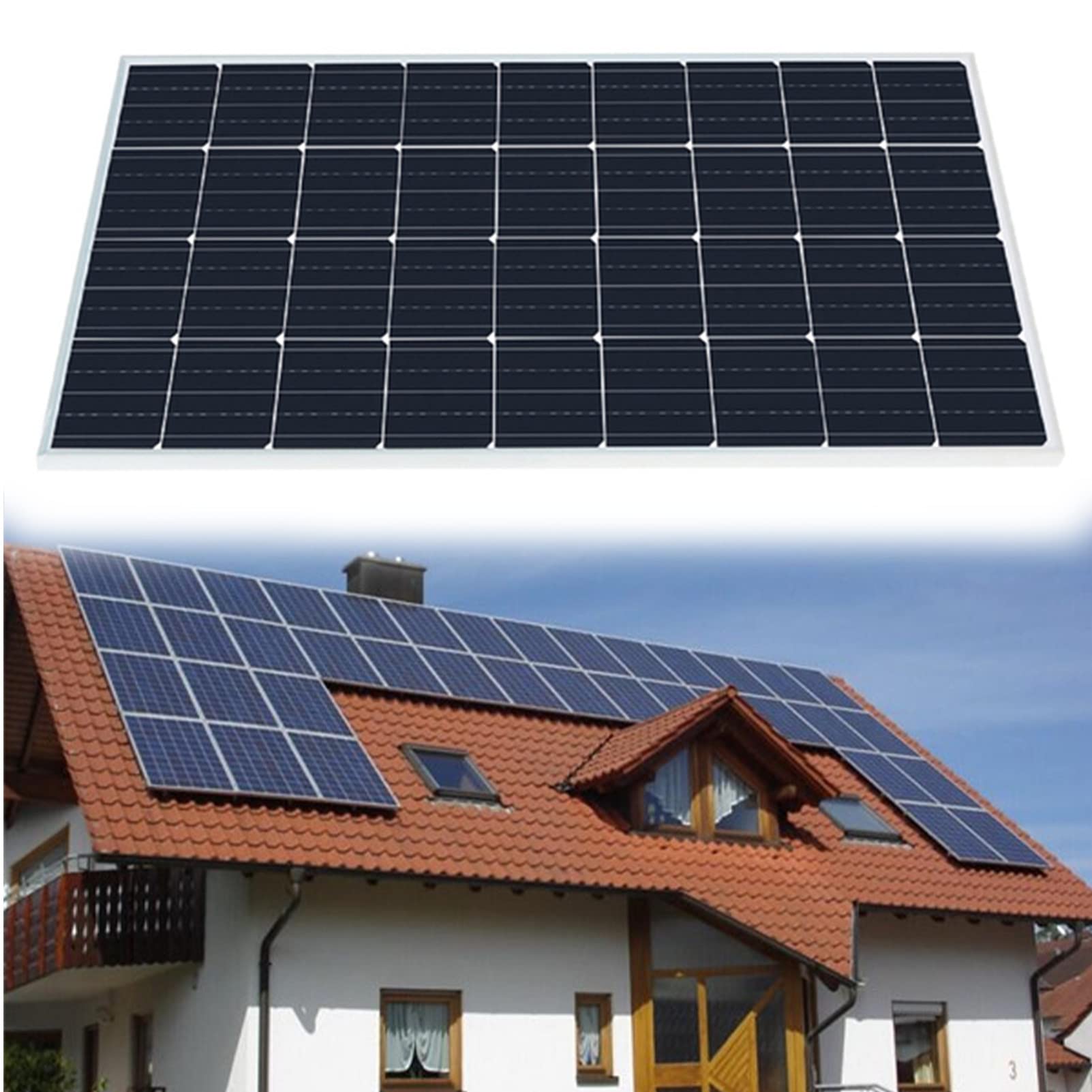 Kit Pannello Solare, Kit Pannello Solare Flessibile 800w 18v Sistema modulo fotovoltaico monocristallino 18v 40A Controller Solare per Ricarica Batteria 12v,OnePiece