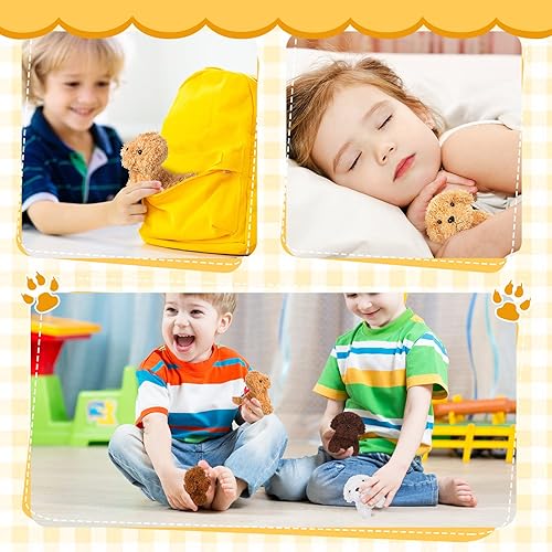 Miniatura 5 de Liliful 50 piezas de animales de peluche de Navidad a granel, varios cachorros, mini muñeca suave y esponjosa para niños, bebés, niñas, niños,