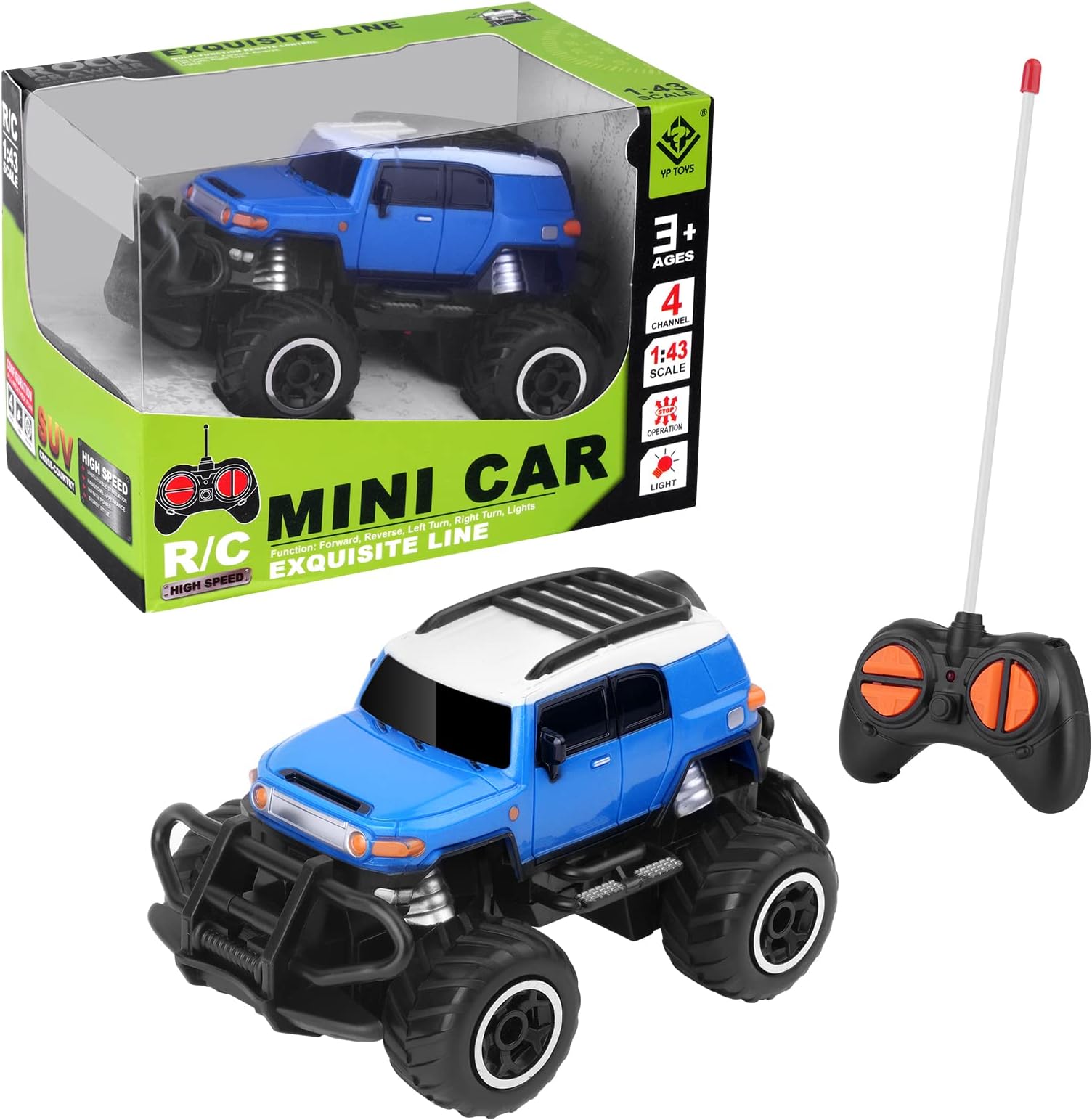 OSDUE Remote Control Car for Boys 3-8 Years Old, 1:43 RC Stunt Car, 2.4GHz Off Road Racing Toy Vehicle, Gift for Ages 3-9