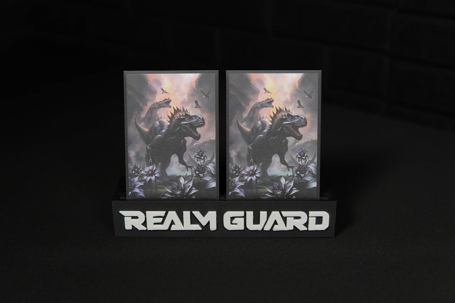 100ct Textured TCG/MTG Card Art Sleeves (Black Lotus Dinosaur)