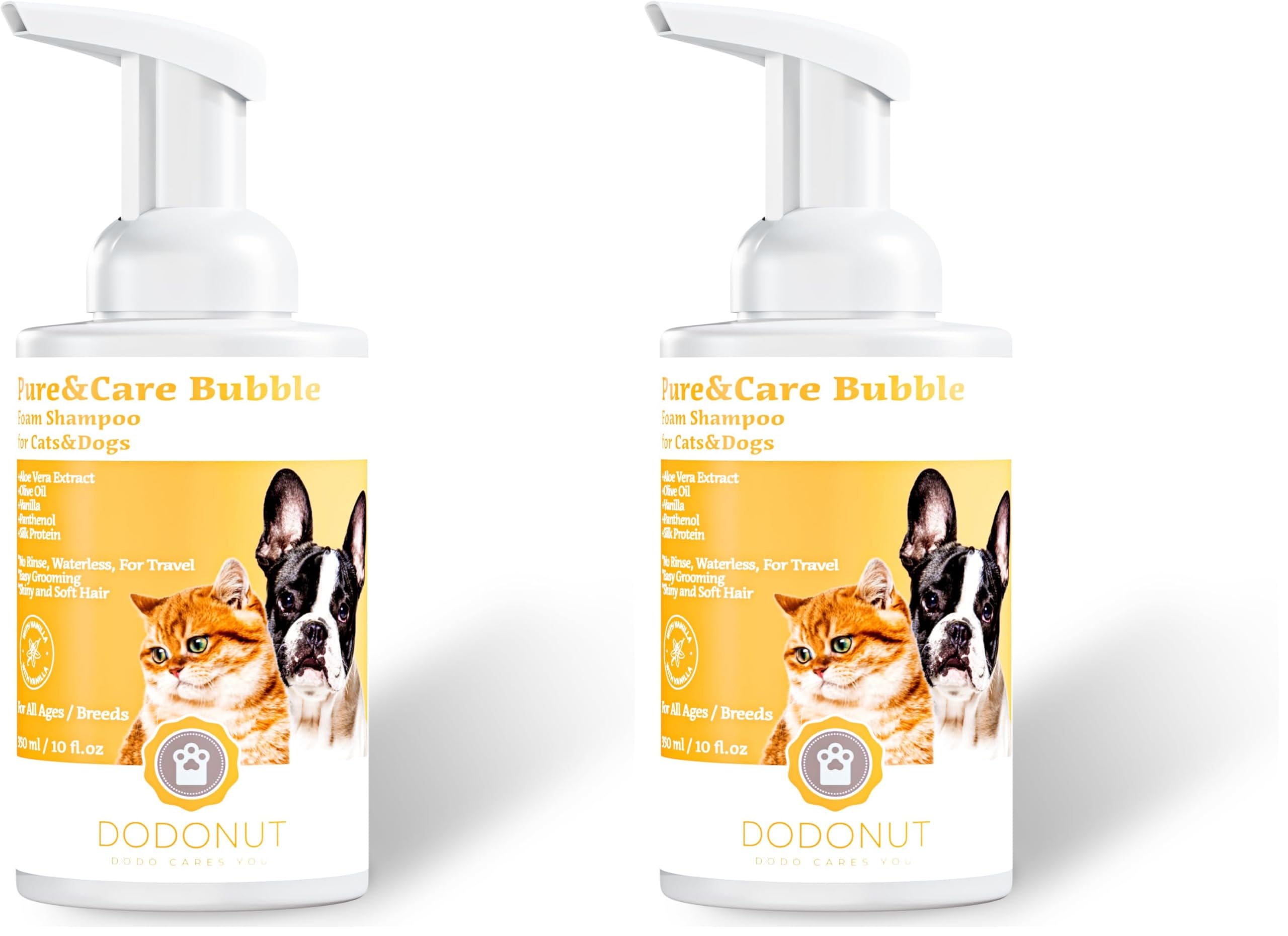 Pure&Care Bubble Kedi ve Köpek Kuru Köpük Şampuan, 350 ML (2 paketi)