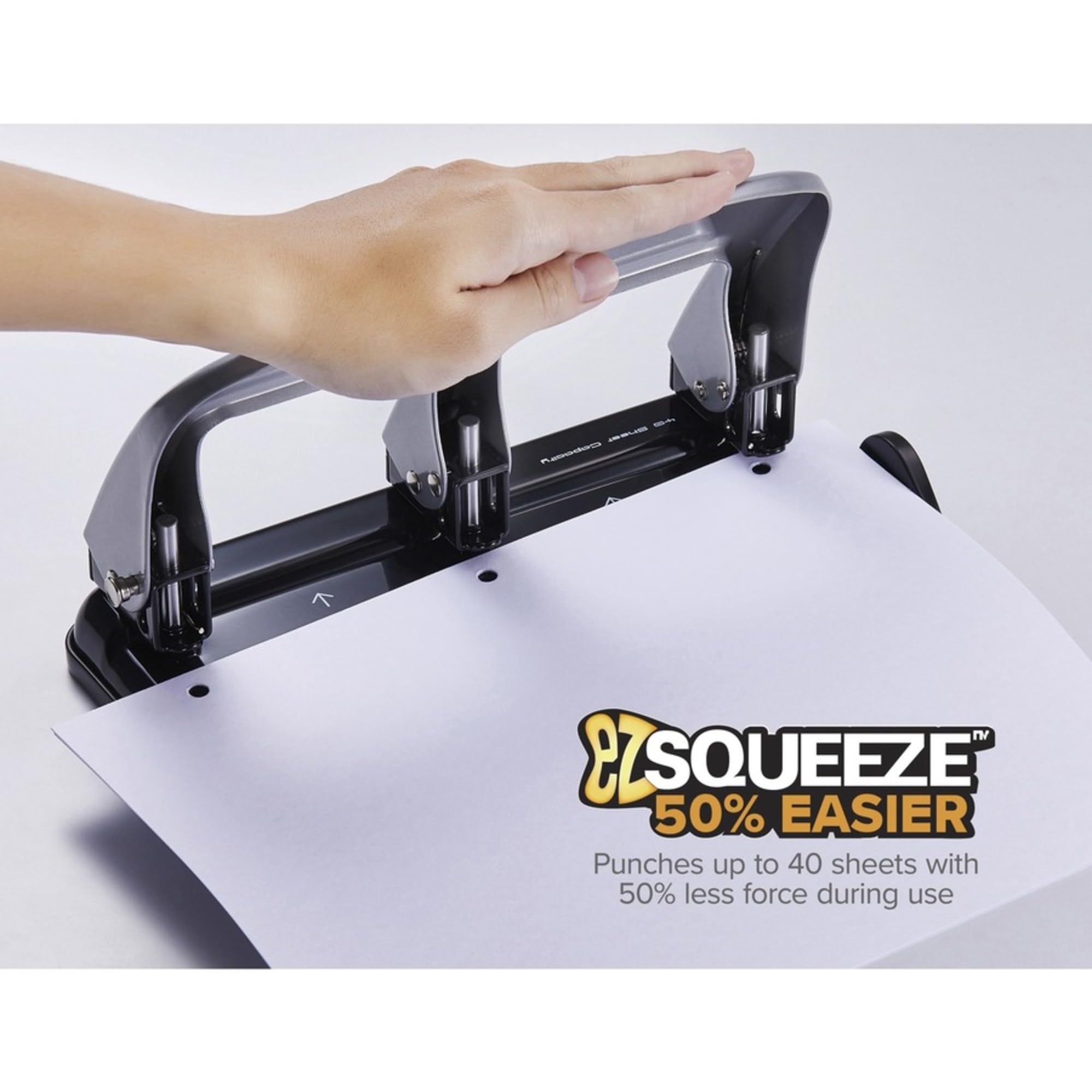 Bostitch Office PaperPro inPRESS 40 dziurkacz 3-otworowy, 40 arkuszy, srebrny (2240)