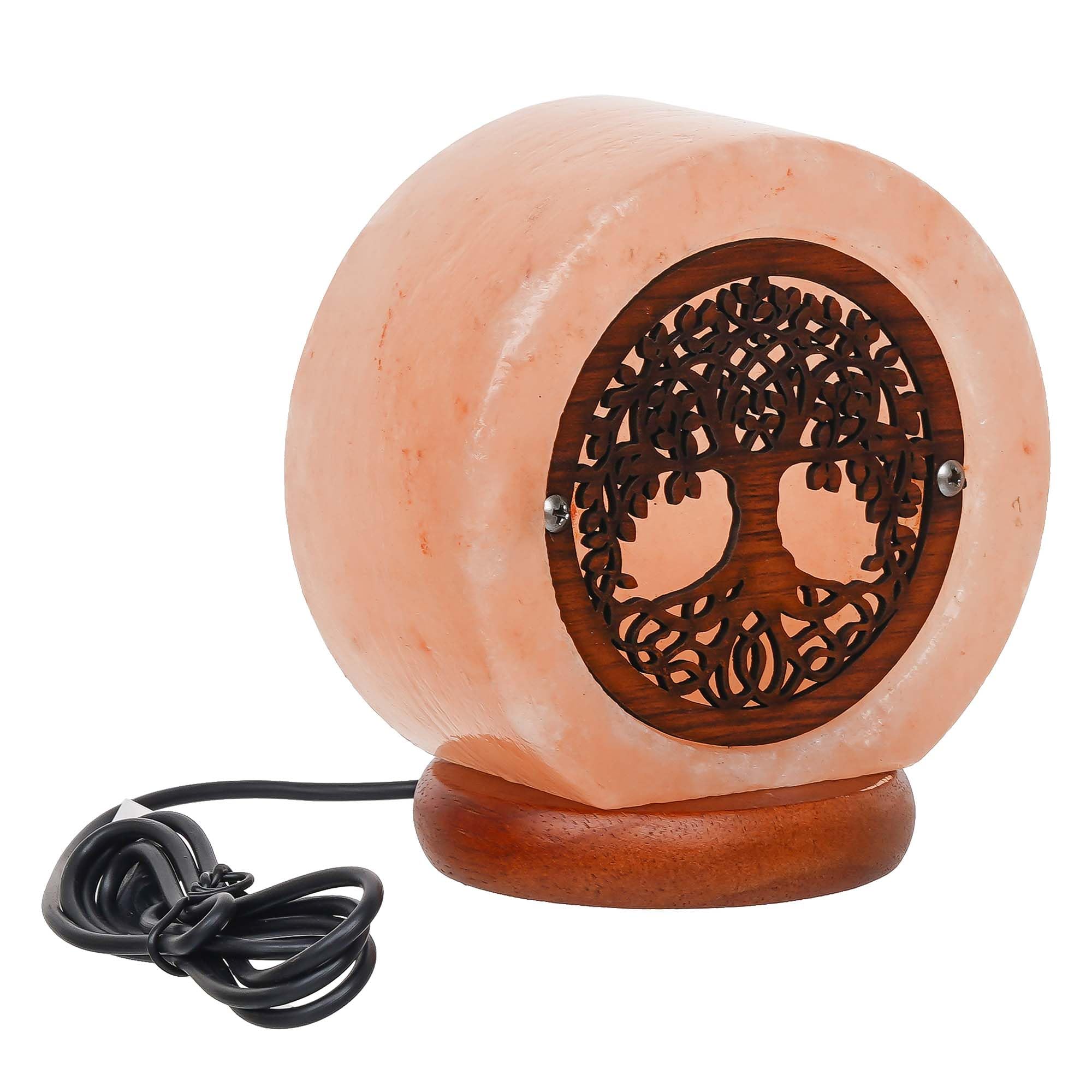 eCraftIndia Tree of Life Decorative Himalayan Salt Lamp with Wooden Base - Lamp for Home Decoration - Gift for Diwali, Christmas, Birthday, Housewarming, New Year, Rakhi, and Anniversary 3
