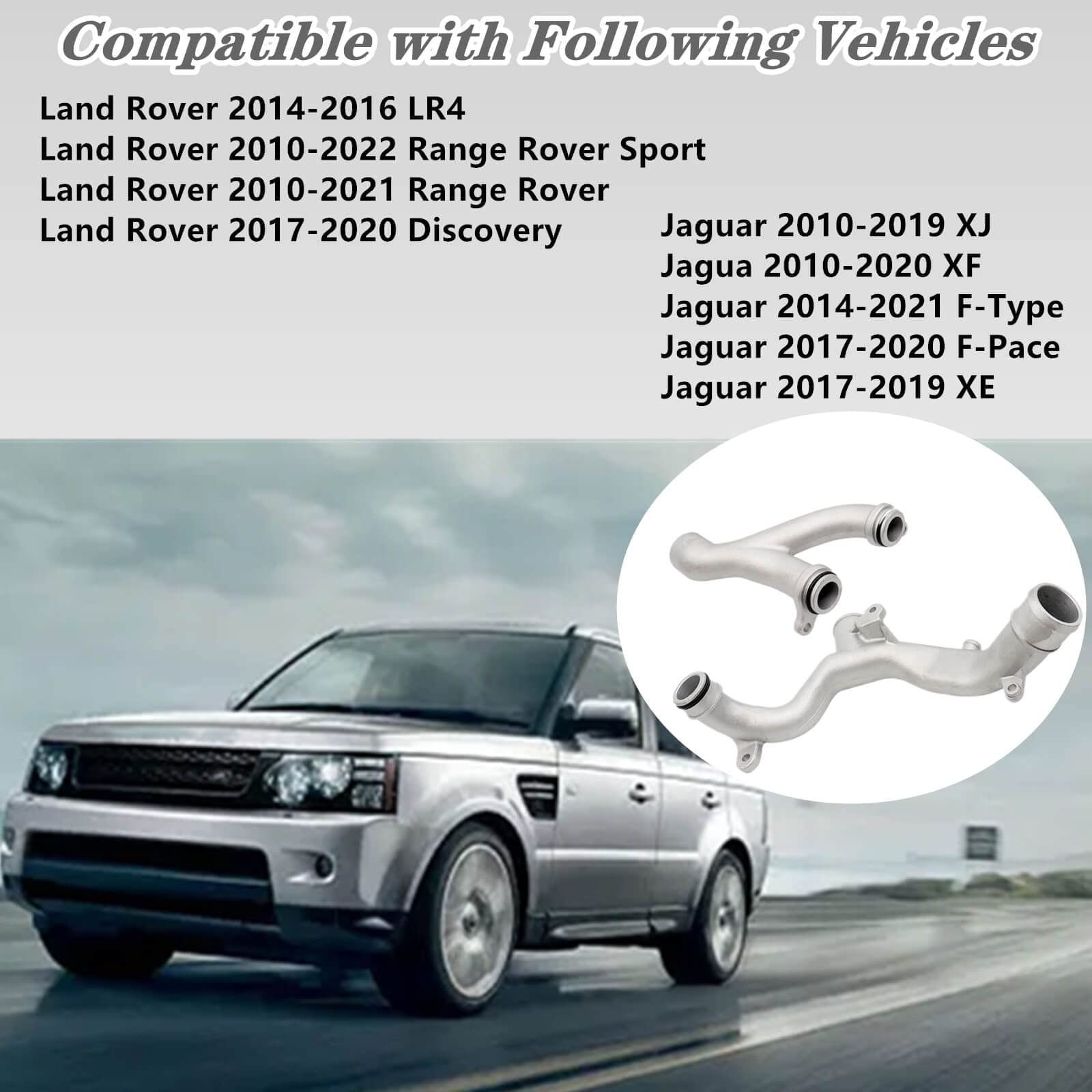 Aluminum Engine Coolant Crossover Pipe for Land Rover LR4 2014