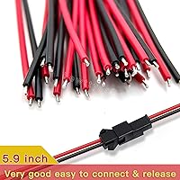 Vista 5 de 18Awg Jst Sm 2 Pin Plug Macho y Hembra 150Mm Cable Adaptador de Conector de Cable para Tira de Luz Individual 20 Pares (Lkelyonewy)