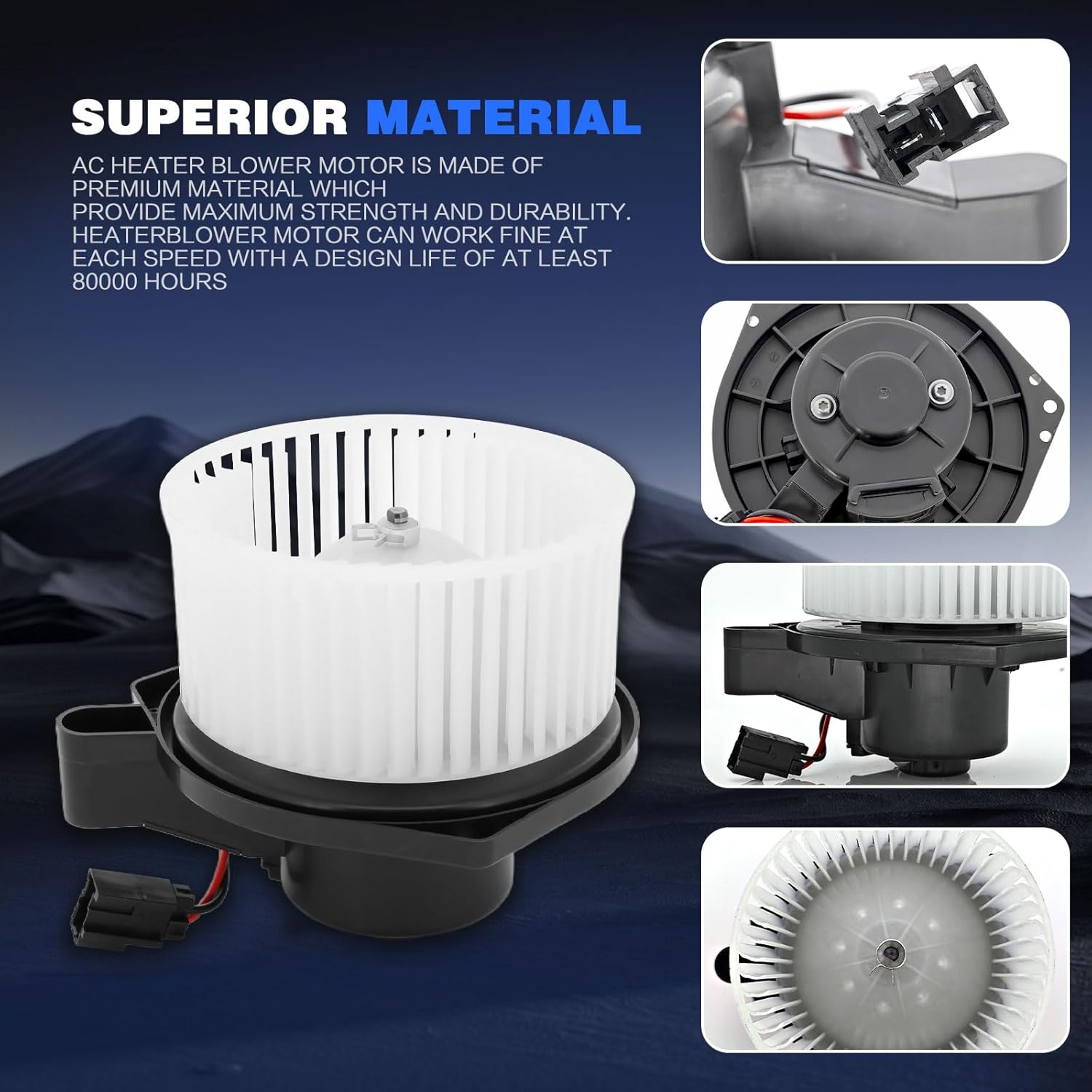 HVAC Heater Blower Motor Fan Compatible with 2004-2012 Chevy Colorado/GMC Canyon, 2003-2006 SSR, 2006-2008 Isuzu i-280/i-350/i-290/i-370 - Replace# 700187 89019178