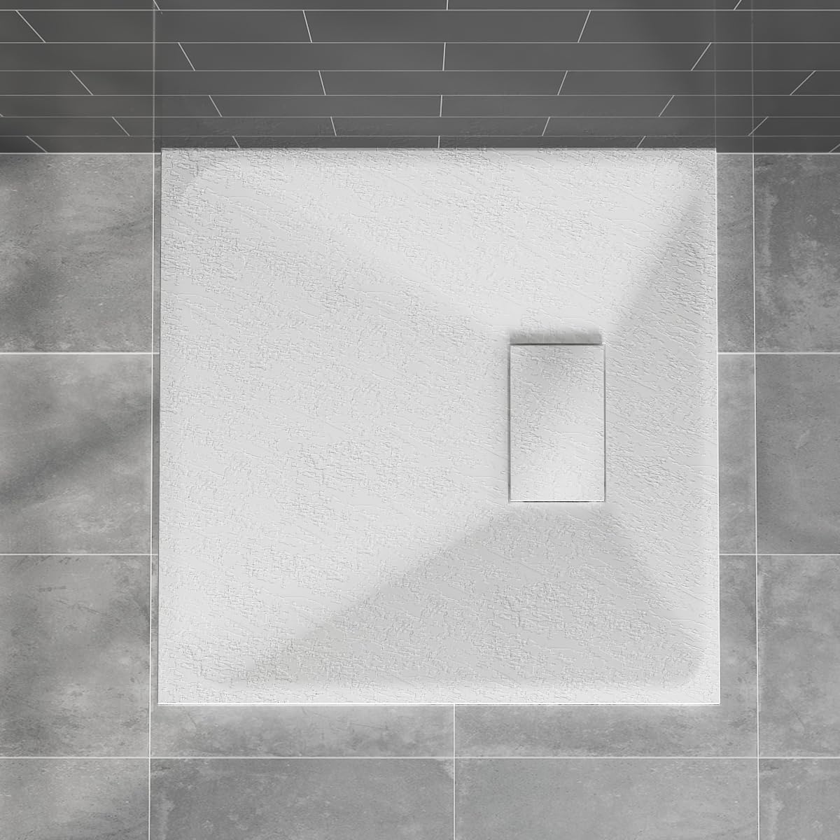 Blümme Square Shower Tray 700x700mm SMC Flat Shower Base White