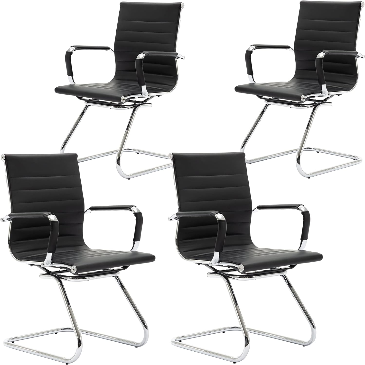 Wahson Office Guest Chairs, 4 Pack Reception Chairs for Waiting Room/Conference Room