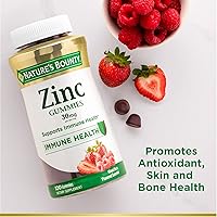 Vista 3 de Nature’s Bounty Zinc Gummies, Immune Support Gummies, Supports Skin & Antioxidant Health, Mixed Berry, 30mg, 120 Count