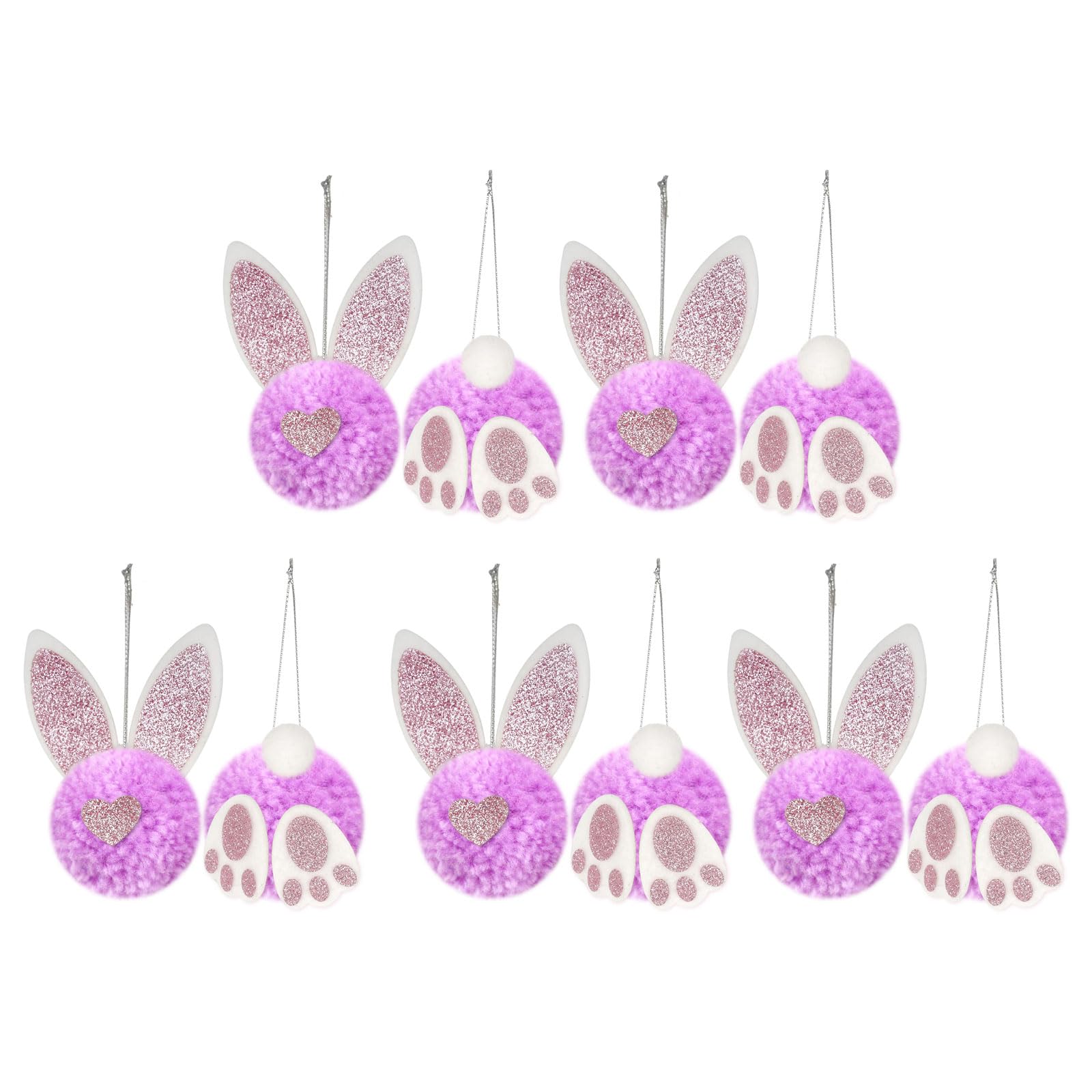Piceioep Easy Install Rabbits Butt Ears Suspended Accessory for Festival Home Decoration Decorative Hanging Ornament Easter Rabbits Decoration