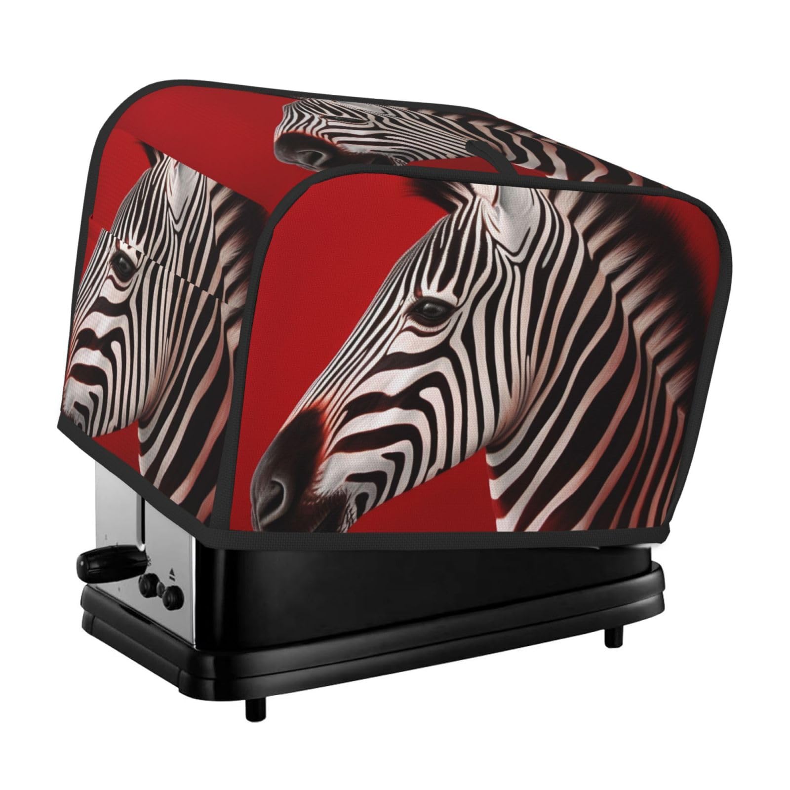 2 Slice Toaster Covers Quilted Bread Maker Cover Small Appliance Cover With Handle Zebra Red Toasters Dust Cover For Home Table Kitchen Decor