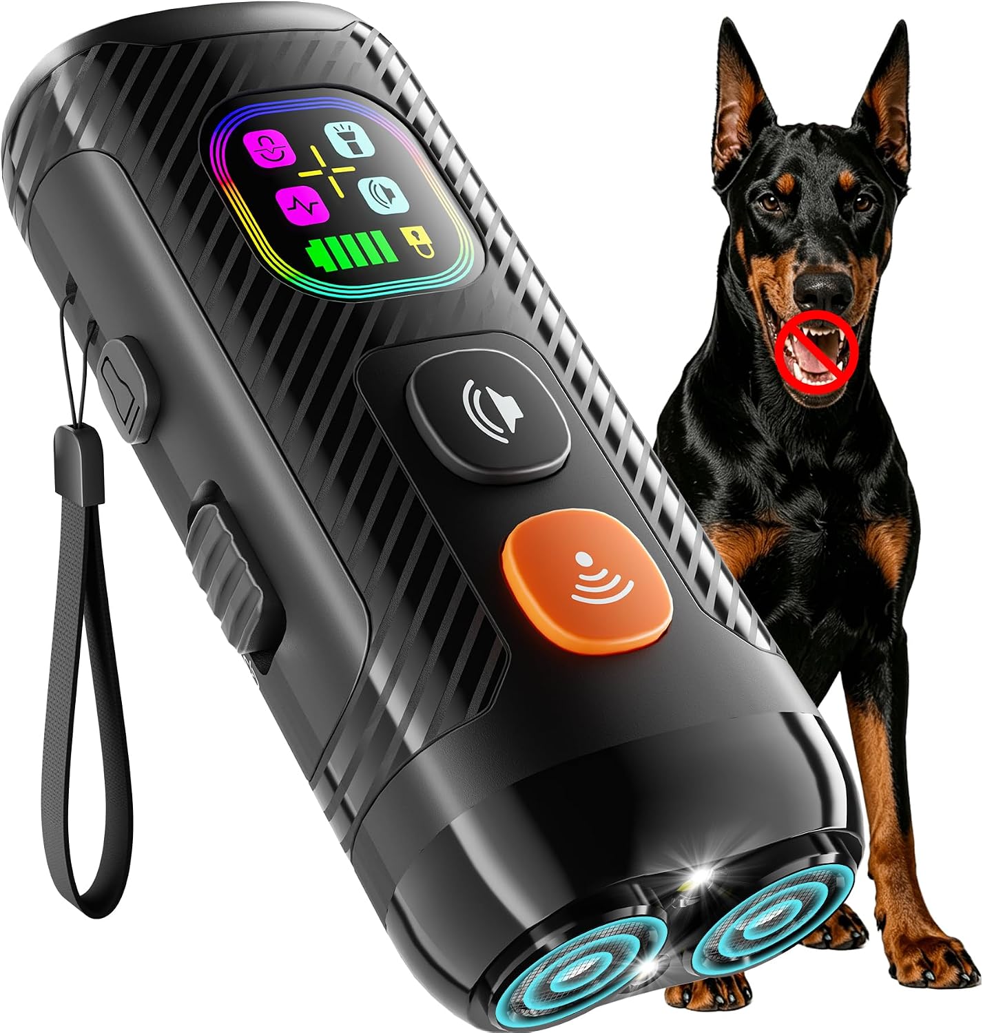 Dog Bark Deterrent Devices, Ultrasonic Bark Control Anti Barking Device for Dogs (Black)