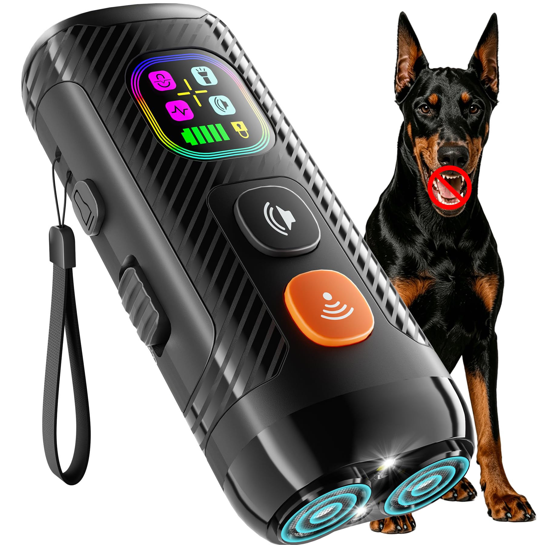 Appareil anti-aboiement pour chien - Contrôle des aboiements à ultrasons - Noir