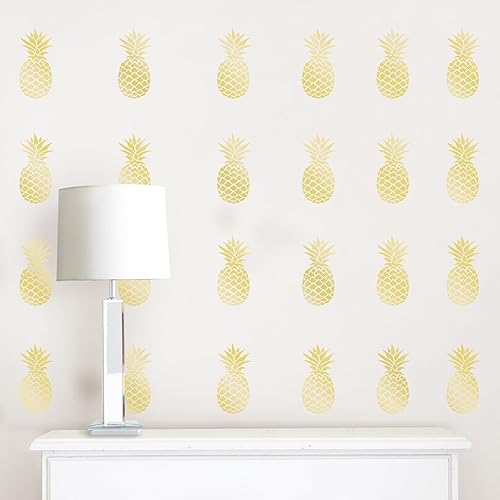 Miniatura 2 de WallPops WPK2488 Maui Gold Pineapple - Kit de arte para pared, metálico