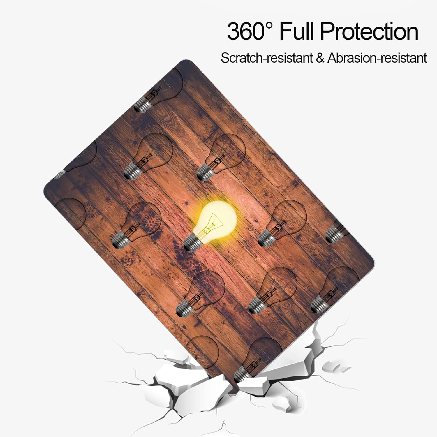 Compatible MacBook Air 13.6 inch Case 2022 Release Model: A2681 M2 Chip, Printed Pattern Hard Shell Laptop Sleeve and Keyboard Cover for MacBook Air 13.6, Cool Light Bulb 9