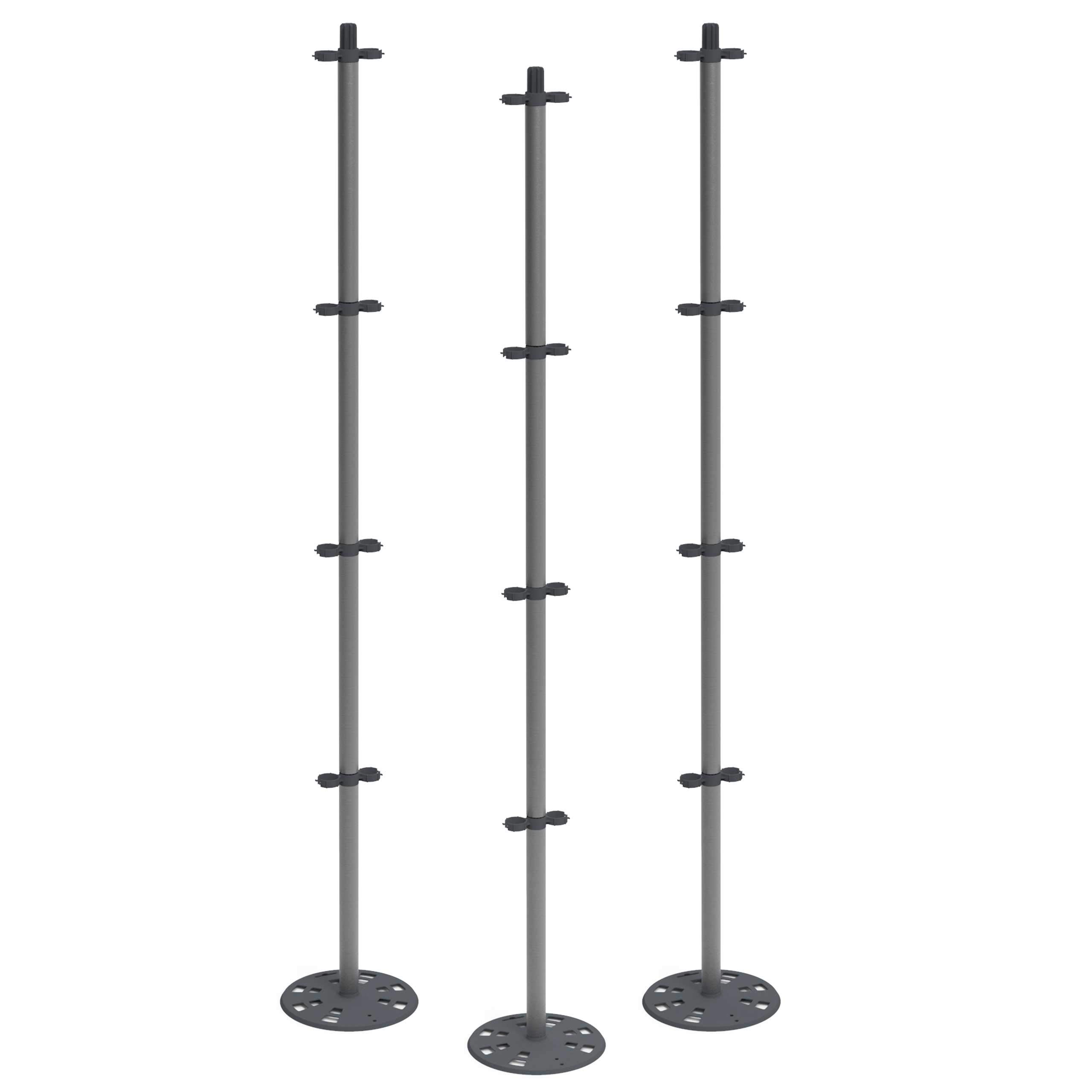 GUSTA GARDEN Tomato Buddy – 125 cm Climbing Support - Plant Stake - Trellis - for Tomato/Beans/Climbing Vegetable – with Fastening Clips – High Stability – integrated base – Made of Aluminium (3)