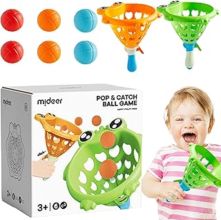 Toss and Catch Ball Set | Interactive Toss and Catch Game for Children - Portable Launch Catch Toy for Relaxing, Working Out, Holiday Party, Indoor & Outdoor for Two Players Ngumms
