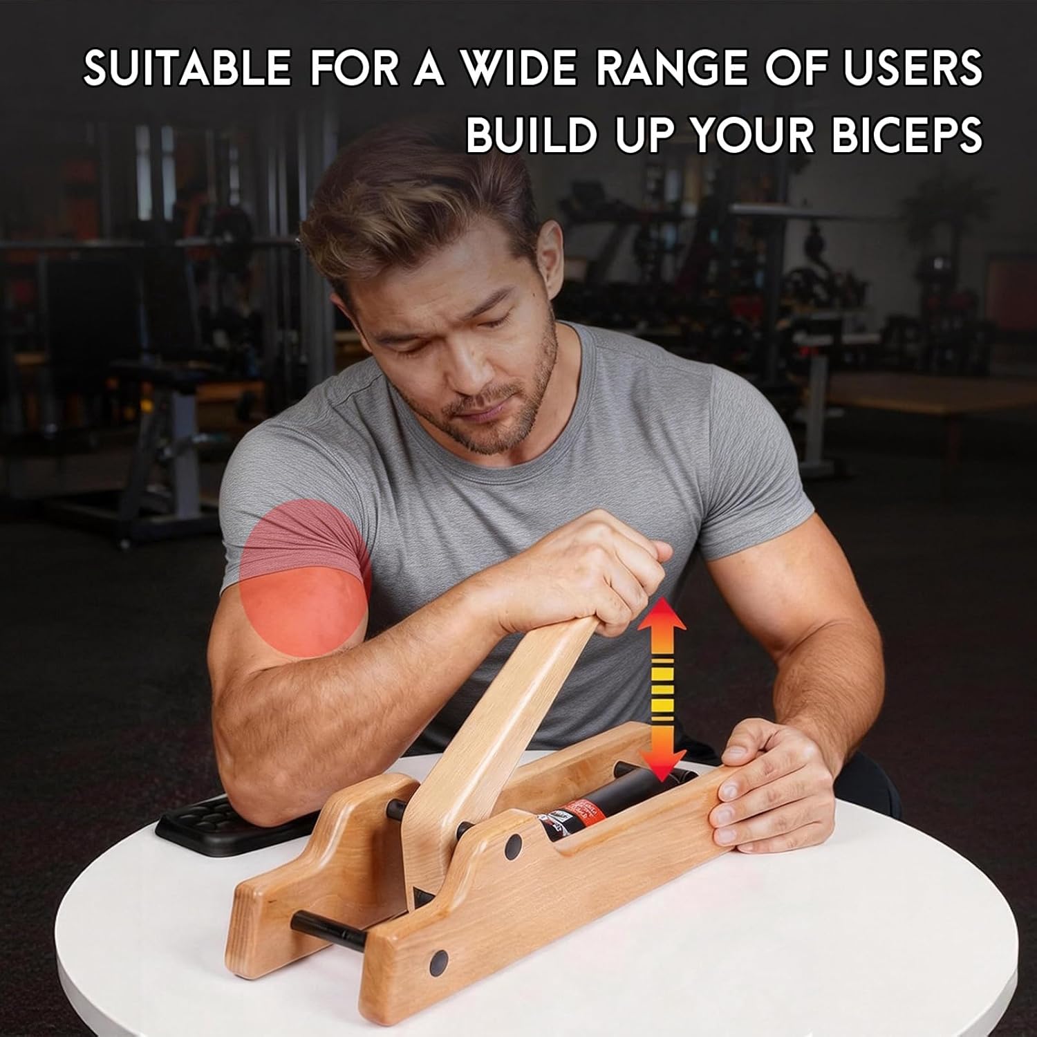 Arm Wrestling Training Equipment-12-Level Adjustable Forearm Strengthener,Equipped with Elbow Protection Pads,Professional Or Non-Professional Arm Strength/Armwrestling Training Equipment.