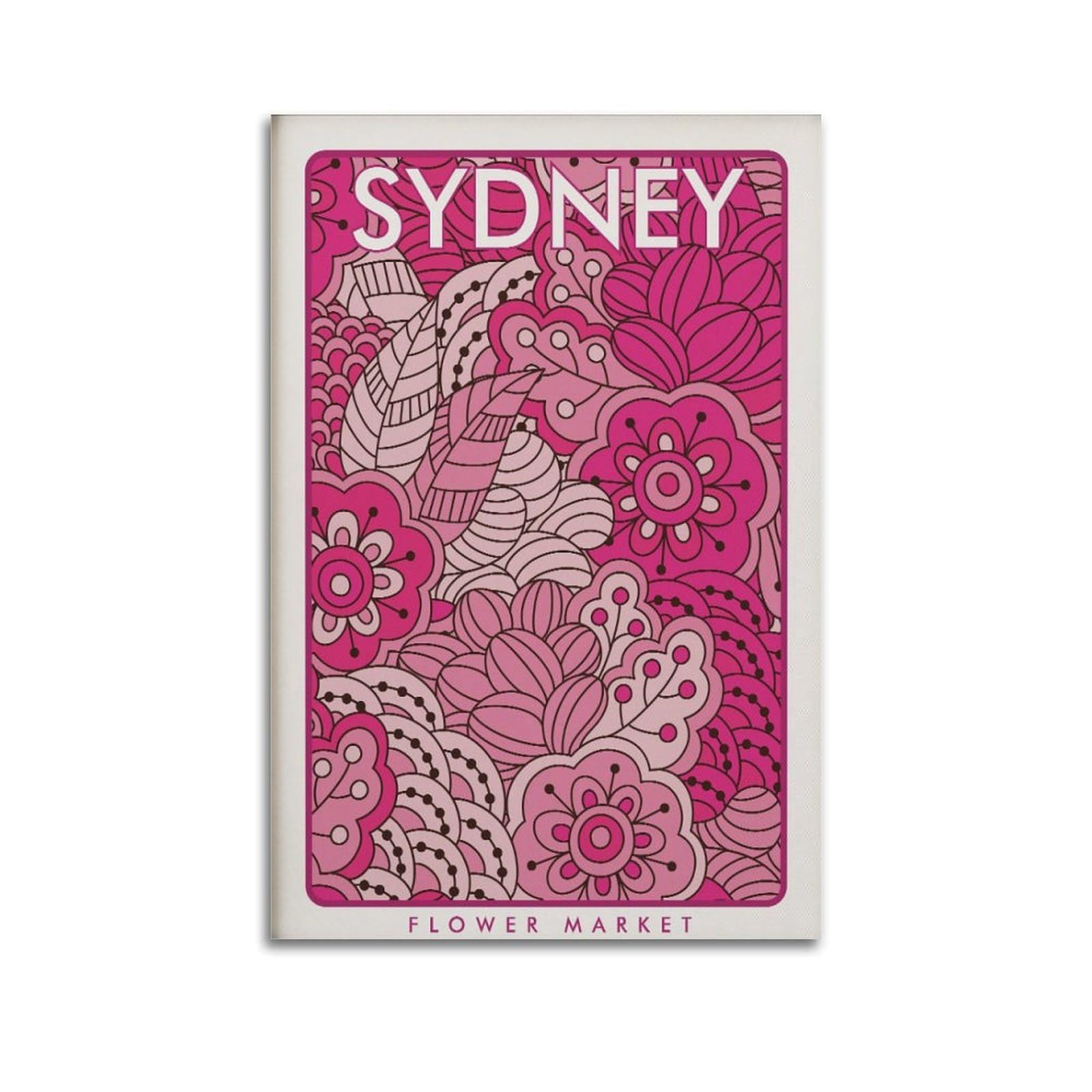 xiaoxiaoshen Sydney Flower Market Botanical1 Canvas Poster Wall Art Prints Room Aesthetic Murals Bedroom And Living Decorations 20x30inch(50x75cm)