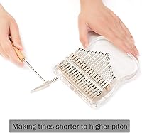 Vista 5 de Kalimba Kalimba - Piano de pulgar de acrílico transparente, Kalimba de 17 teclas, piano de cristal transparente, Kalimba marimba, instrumentos