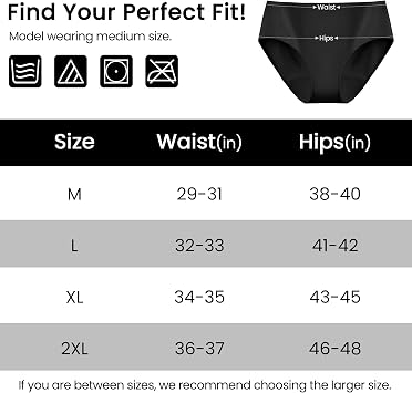 Battewa Mid-Waist Incontinence Underwear Cover Lace Panties 6 Pack Black Large