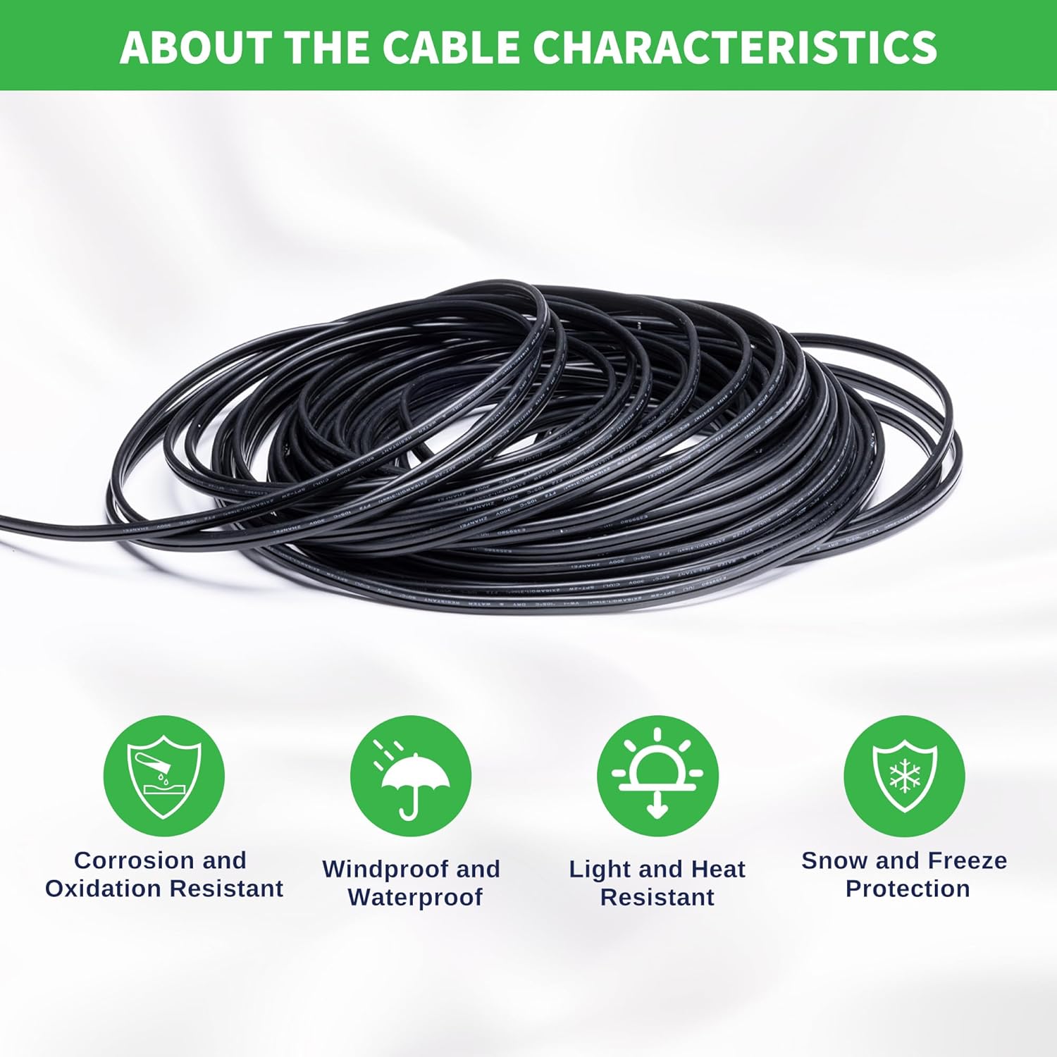 14/2 Low Voltage Landscape Lighting Wire, 14AWG 2-Conductor 100, Feet Copper Electrical Wire, PVC Wire for Low Voltage LED Light (UL Listed)