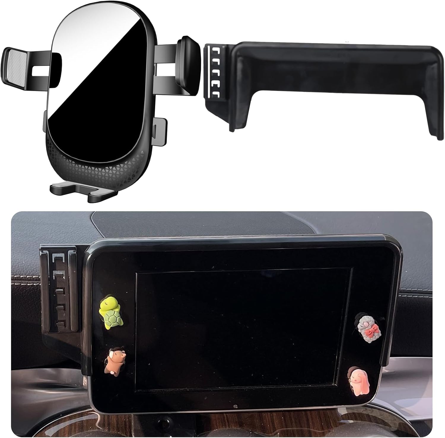 Car Phone Holder for Mercedes-Benz C-Class/GLC/CLE Auto Accessories [Only for 2022-2025 C Class & 2023-2025 GLC / CLE] [Auto Lock Hands Free Cell Phone Mount Car fits for iPhone & All Smartphones]