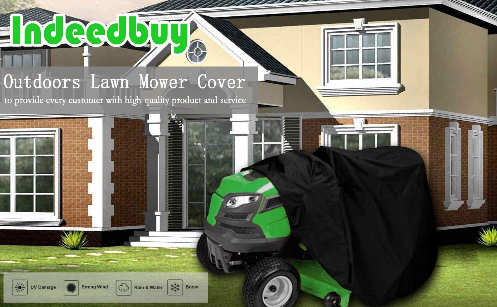 para AAA Funda Tractor Cortacésped, Cubierta Impermeable | Tejido Oxford Impermeable Robusto, Protección Exterior Lluvia, Funda Tractor Cortacésped Alta Resistencia Anti UV Para Jardín