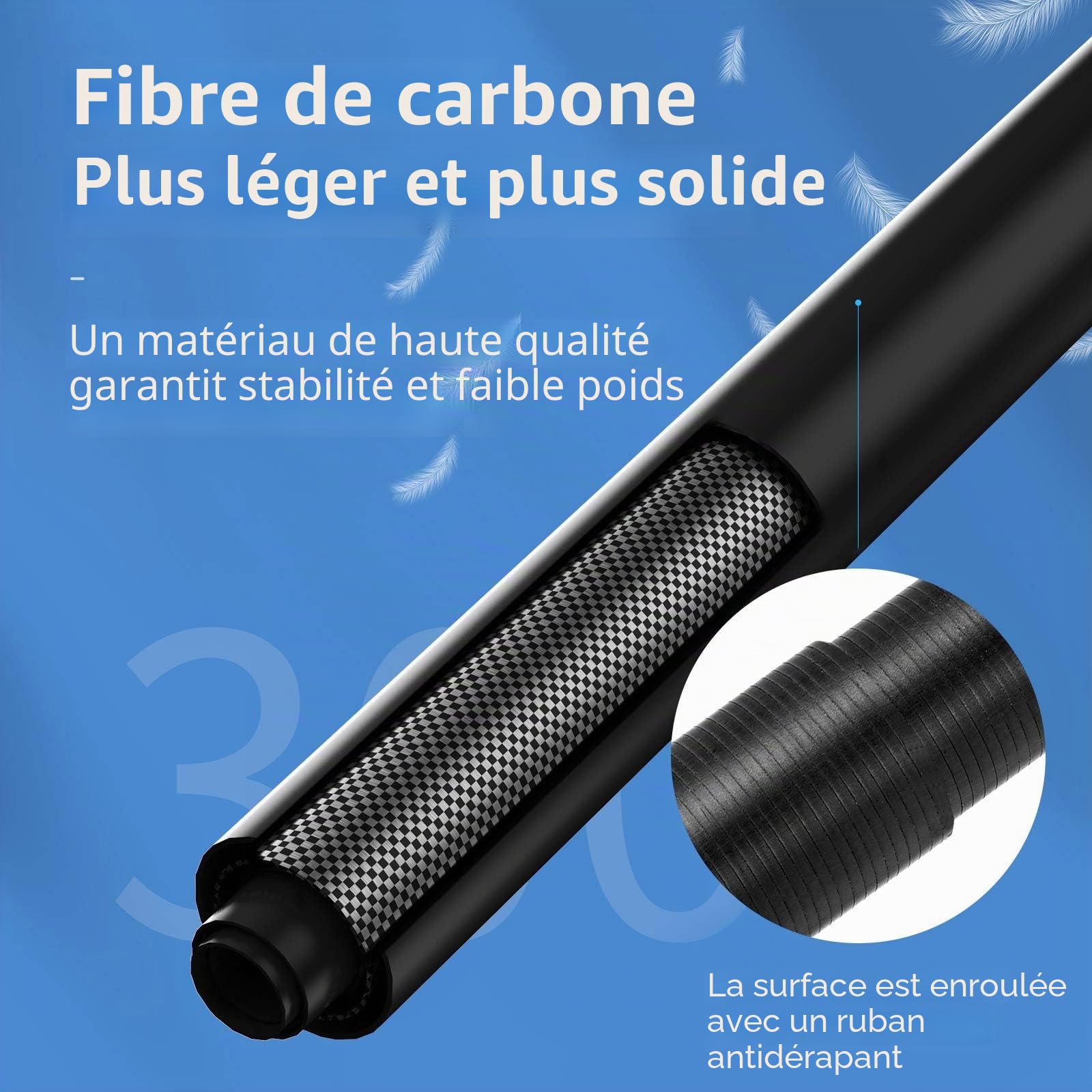 TELESIN Perche à Selfie Ultra Longue de 2,7 m en Fibre de Carbone pour GoPro Hero 13 12 11 10 9 8 7 Max, DJI Osmo 360 Action 6 5 Pro 4 3, Insta 360 X5 X4 X3 X2 et Autres caméras d'action