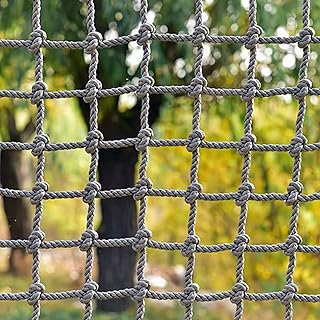 Outdoor Climbing Nets for Kids and Adults,Stair-Balcony-Fall Nets,Tree House Rope Ladders,Indoor Ceiling Nets,Safety Nets for Playgrounds,Obstacle Course Training Nets,Garden Fence Nets(Size:1.5m*7m)