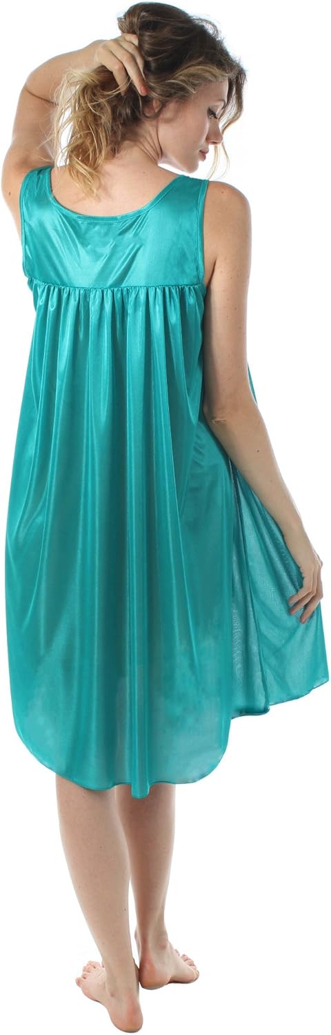 Venice Womens' Silky Looking Embroidered Nightgown 06N - Image 4