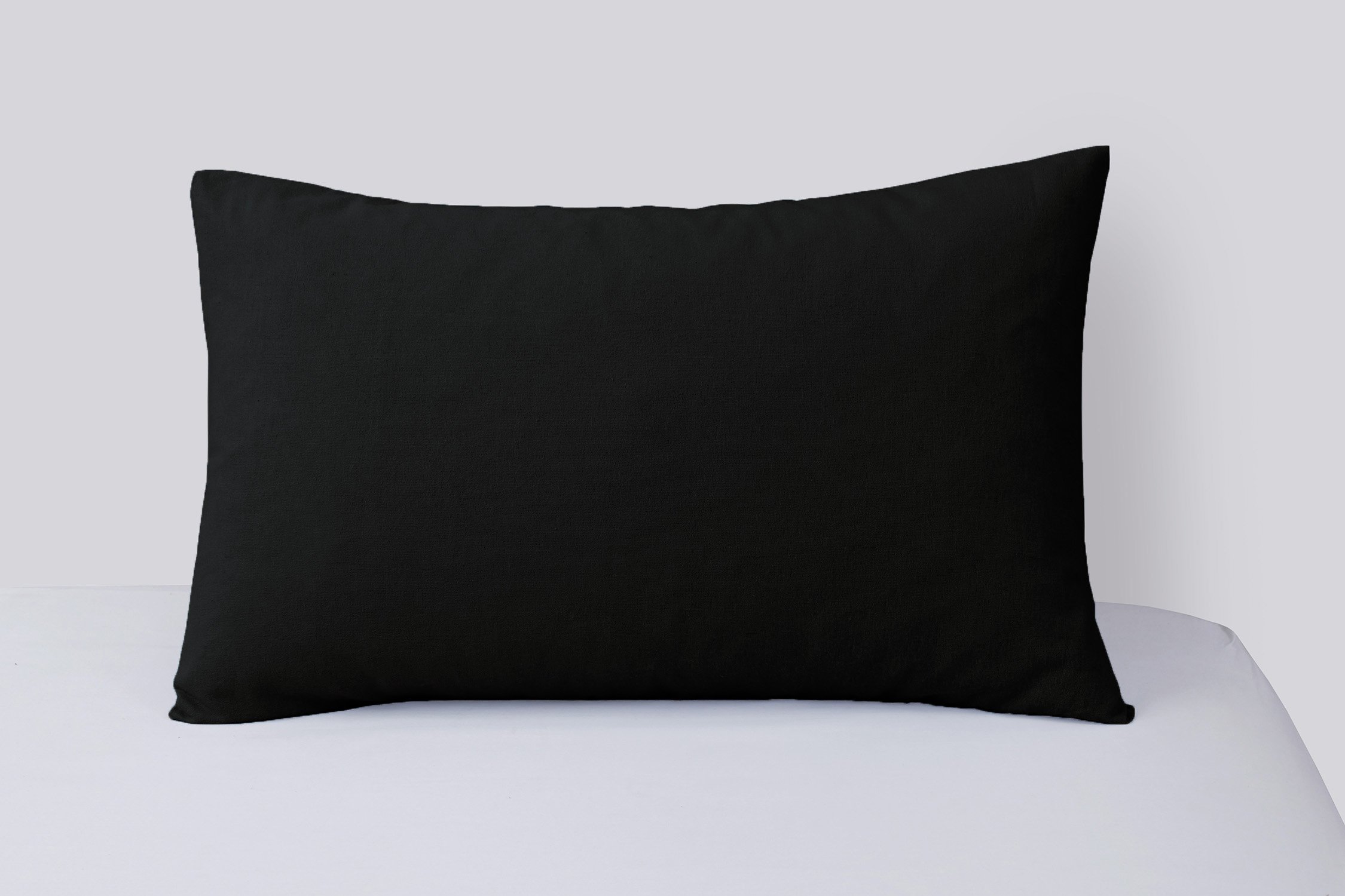 GMTEXTILES 100% Egyptian Cotton 200 TC Pair of Pillowcases, BLACK