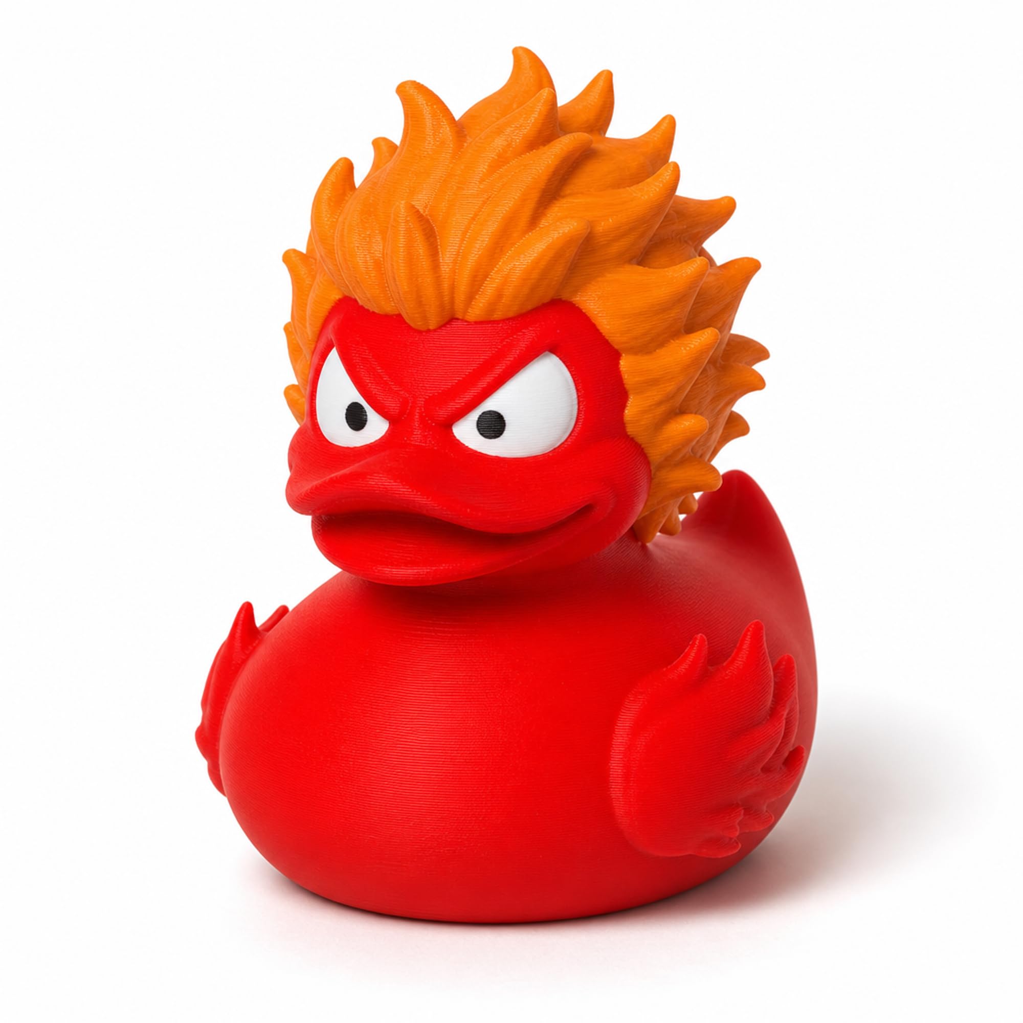 splash n color Flame Hair Winter Duck Collectible Compatible with Jeep Ducking – Cruise Duck Hiding Surprise | Dashboard Decor | Desk Shelf Novelty Gift | Display Figure