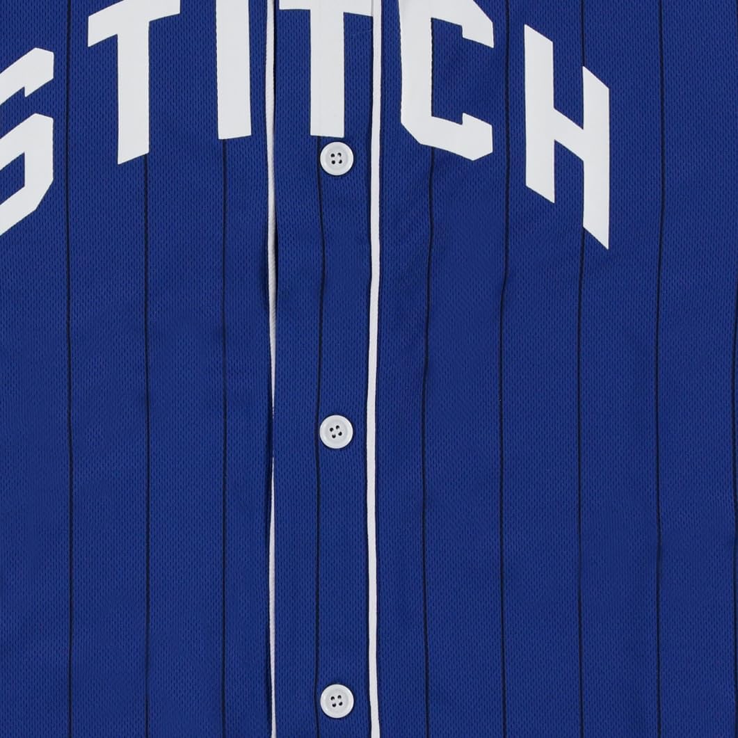 Disney Mens Lilo and Stitch Baseball Jersey - Mens Classic Lilo and Stitch Mesh Button Down Baseball Jersey Lilo and Stitch - Image 5